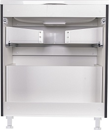 Style Line Тумба под раковину Бергамо Мини 70 черная Люкс антискрейтч Plus – фотография-4